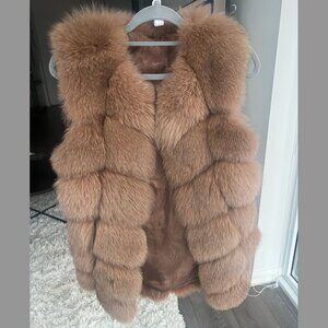 Fox Fur Brown Vest Small